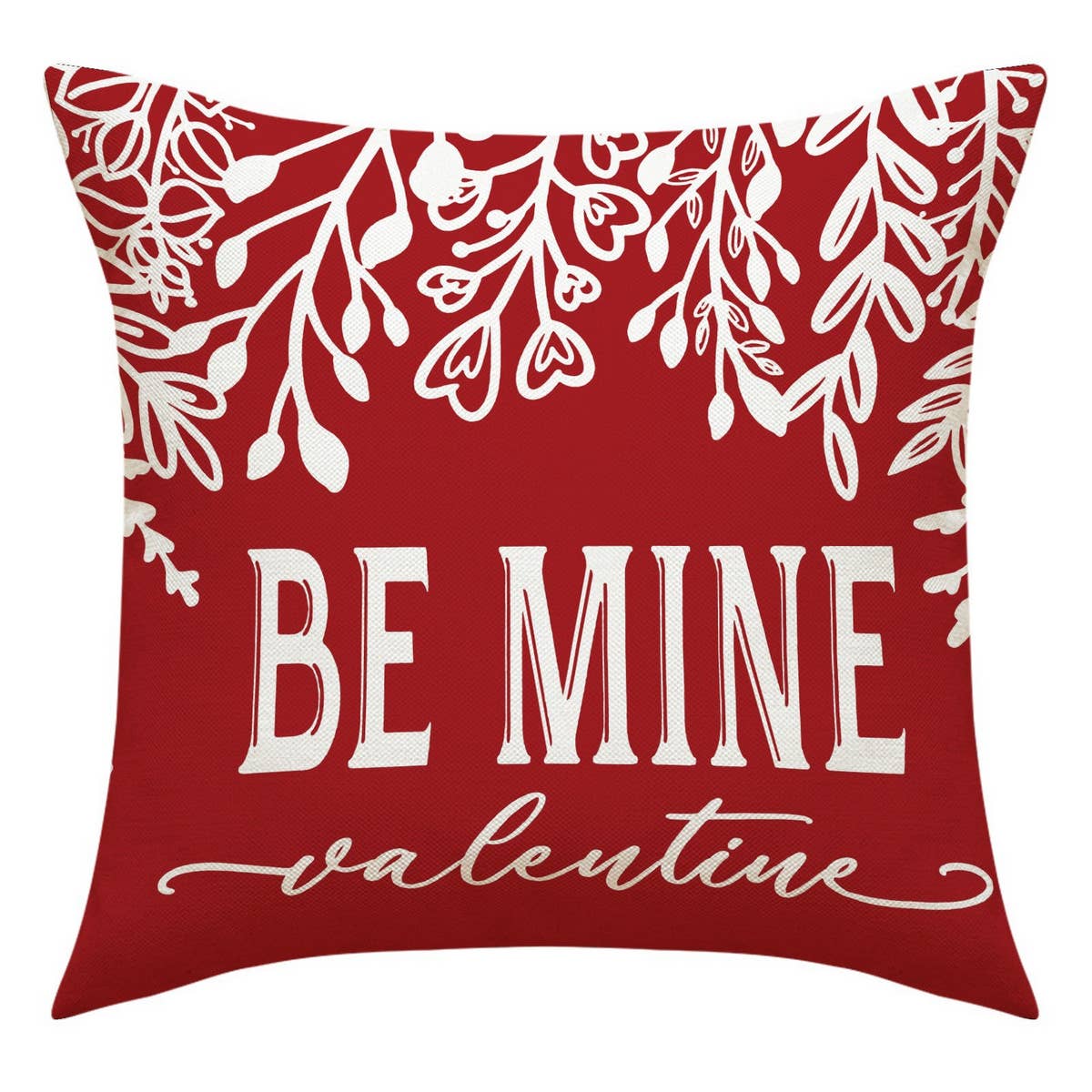 HOME VALENTINE'S DAY LINEN THROW PILLOW COVER