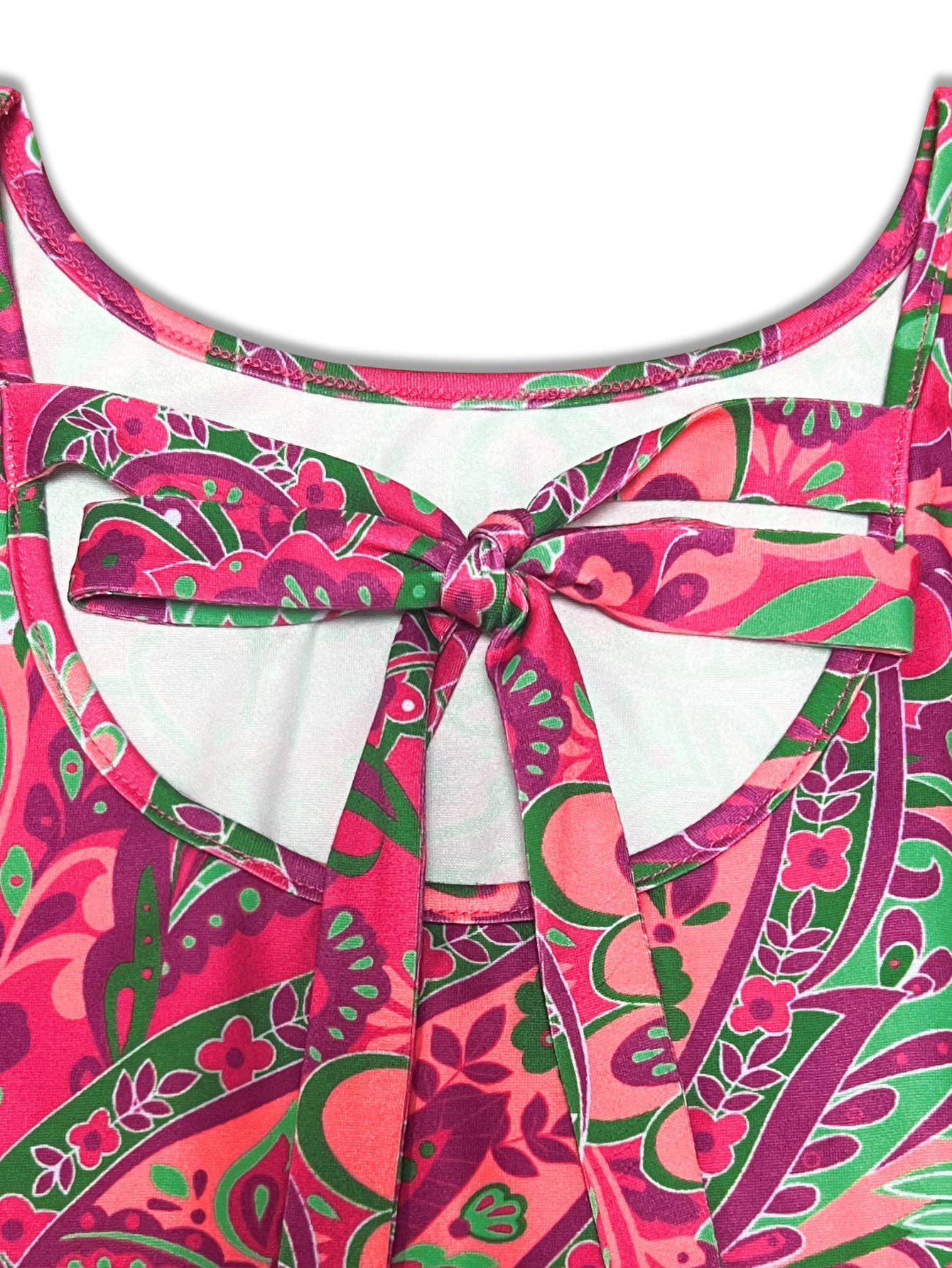 Feifei sleeve printe cinched waist lace-up dress