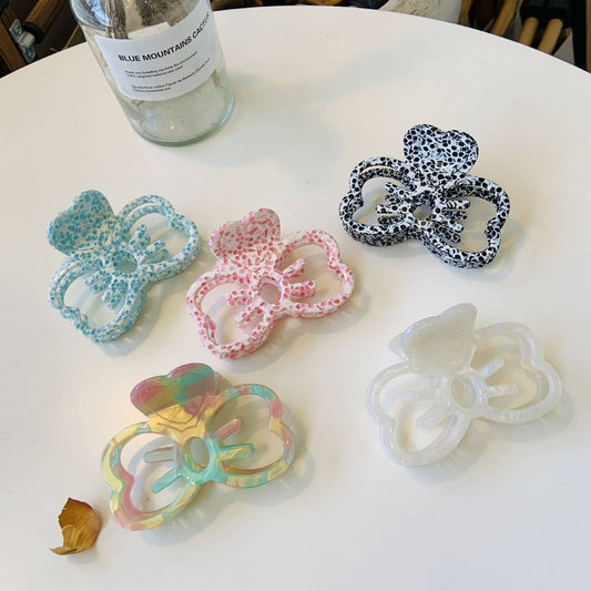 CWAHA1534_CAT FACE BOW HAIR CLAW CLIP