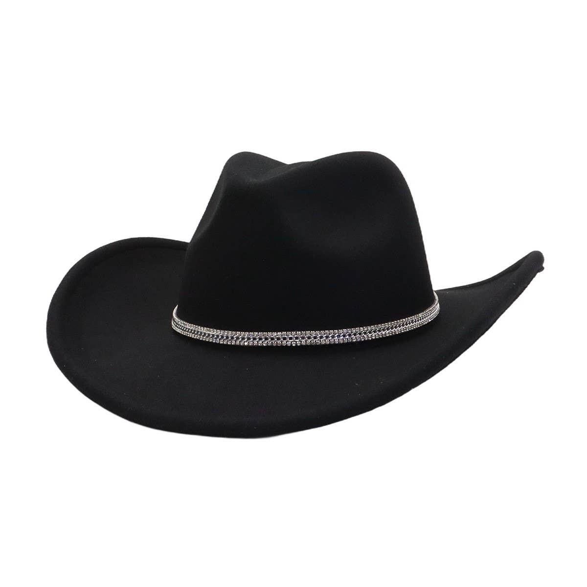 Western Ethnic  Felt Cowboy Fedora Hat_CWAH04405