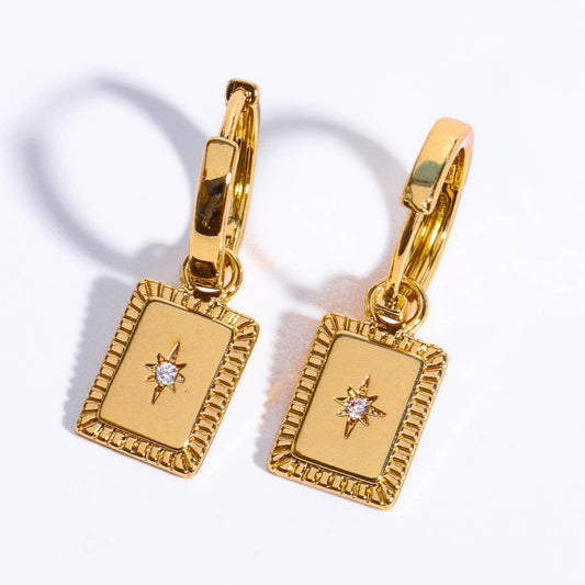 Trendy Hexagram Micro CZ Earrings for Women