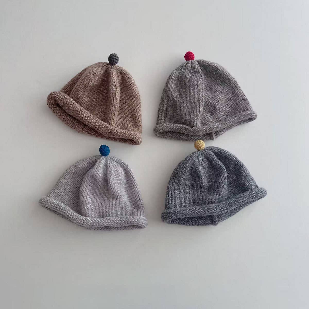 CHILDREN'S STYLISH CUTE COLORED BALL KNITTED HAT_CWAH2933