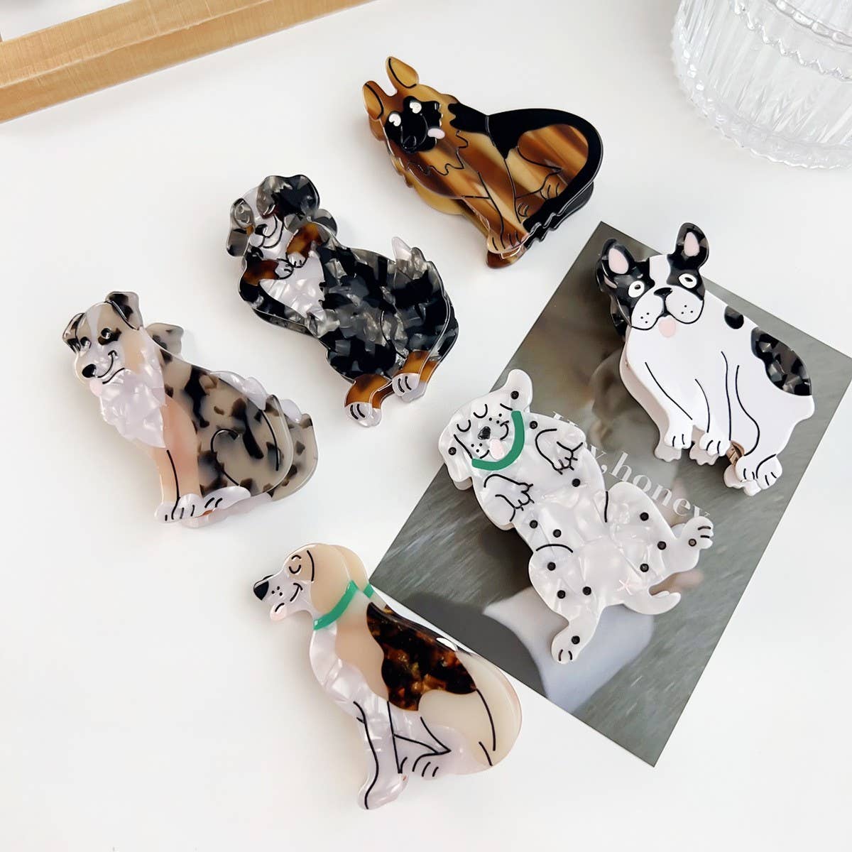 DOPAMINE CUTE BEAUTIFUL CARTOON DOG HAIRPIN_CWAHA1496