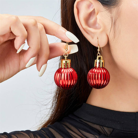 COLORFUL CHRISTMAS NEW BALL EARRINGS