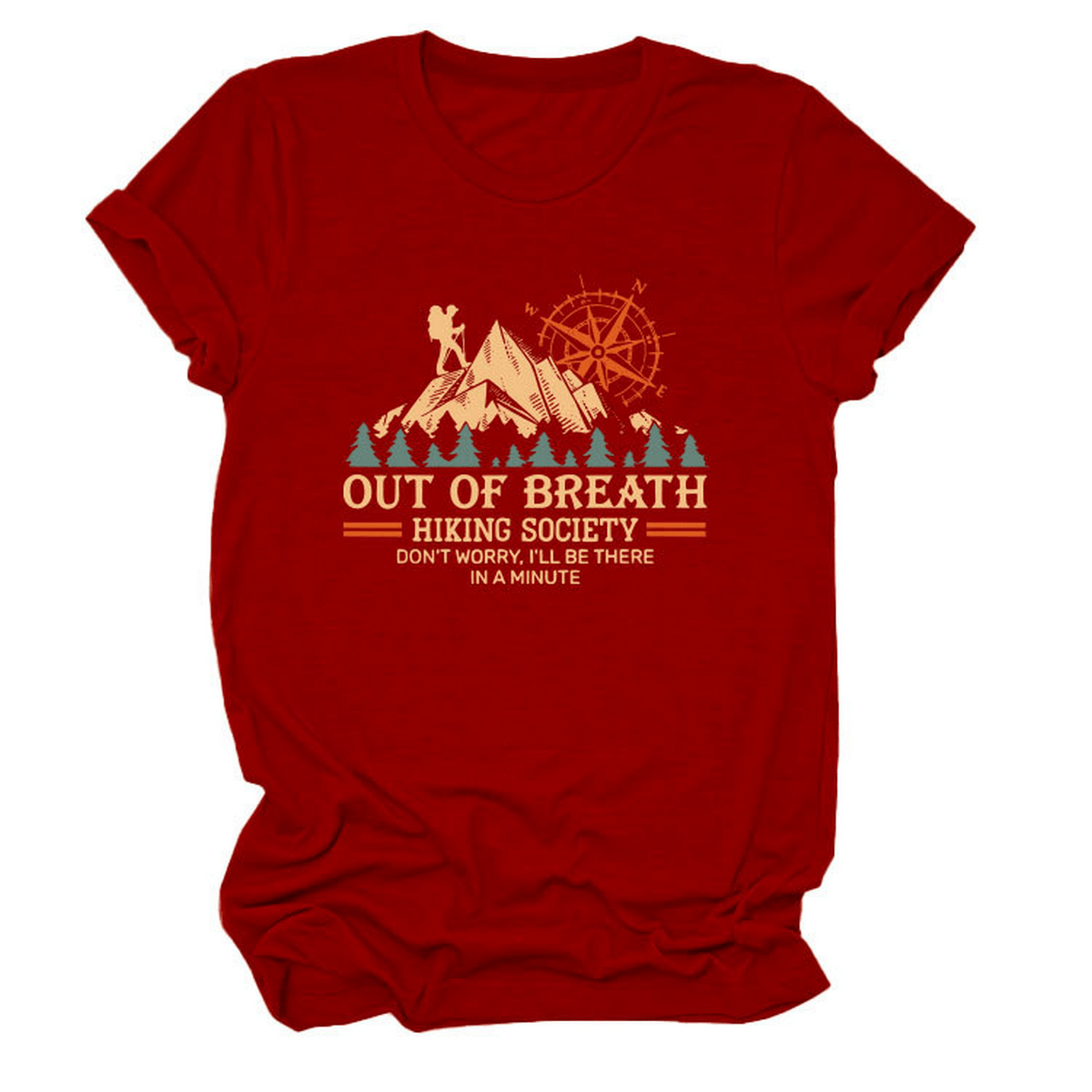 Comfy Crew Neck Tee ??Hiking Quote for Women_CWTTS1523