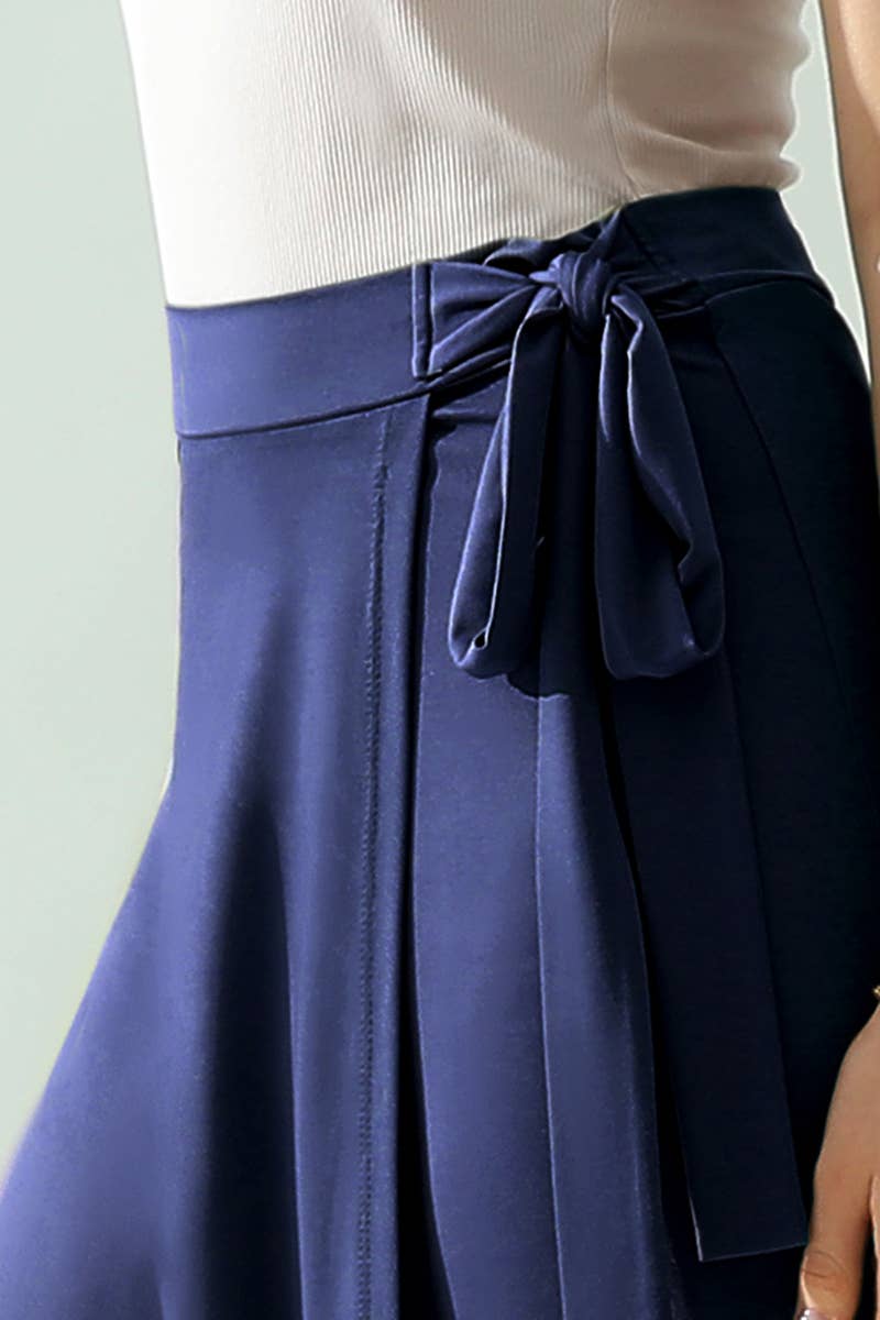 CWBLS117_High Waisted Maxi Wrap Skirts with Slit