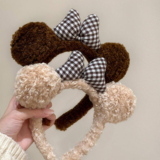 CUTE BOW PLUSH HEADBAND HAIRBAND HEADDRESS