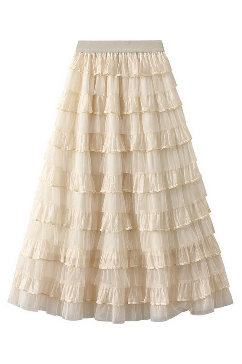 CWBLS0526_LAYERED ORGANZA TIERED MAXI CAKE SKIRT