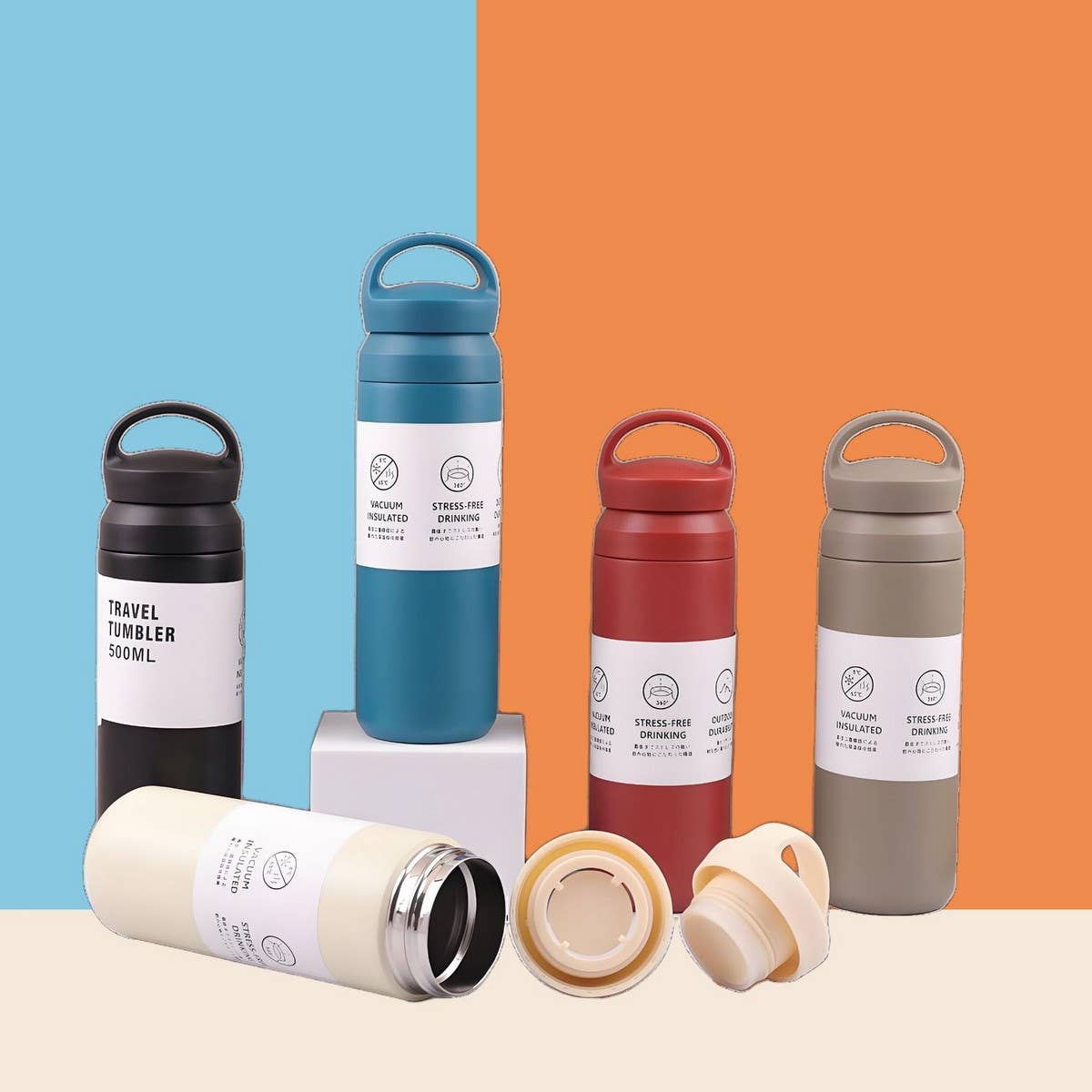 Simple Handle Stainless Steel Insulated Travel Mug_CWMM7920