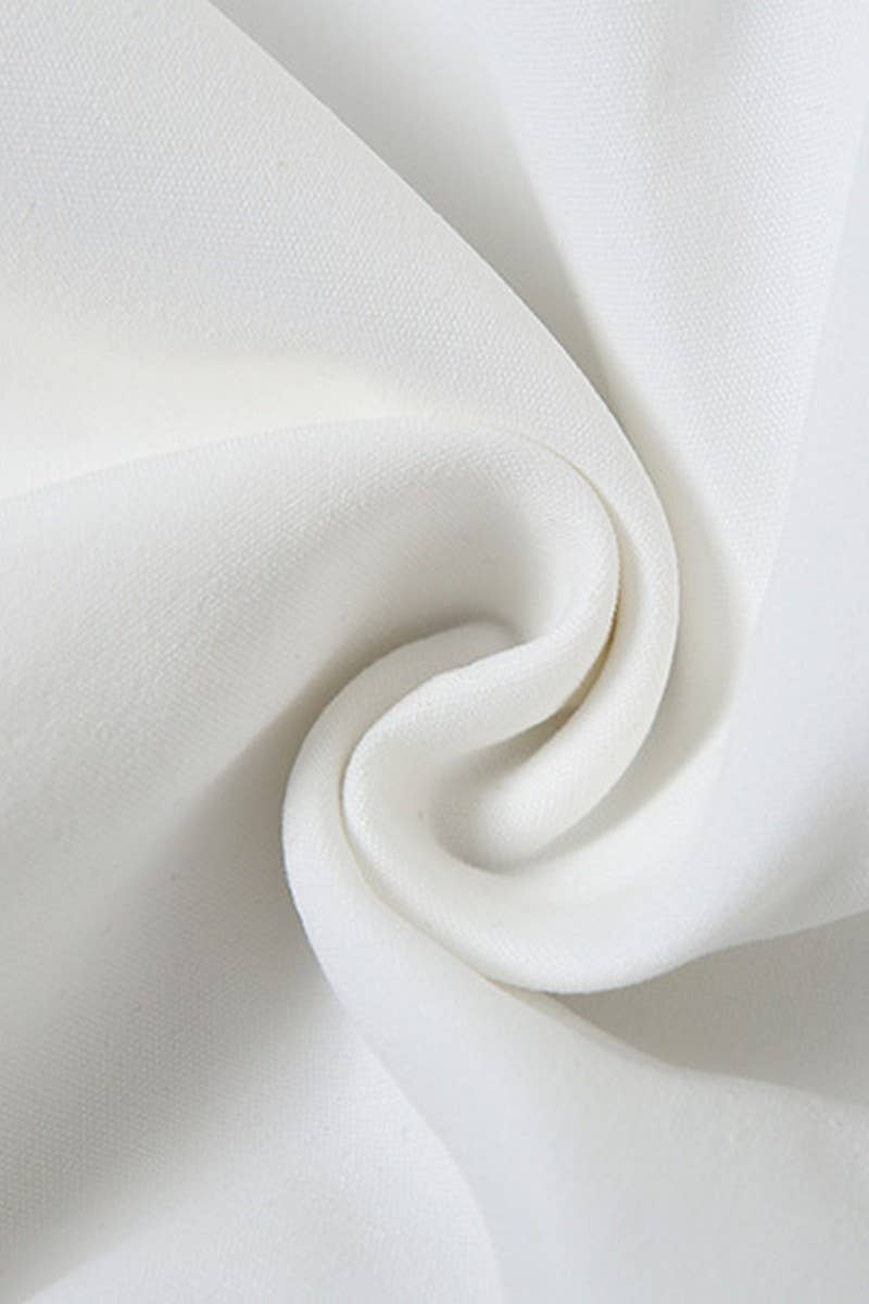 CWDHL0639_SOLID COLOR HALTERNECK TIE BUBBLE SHORT DRESS