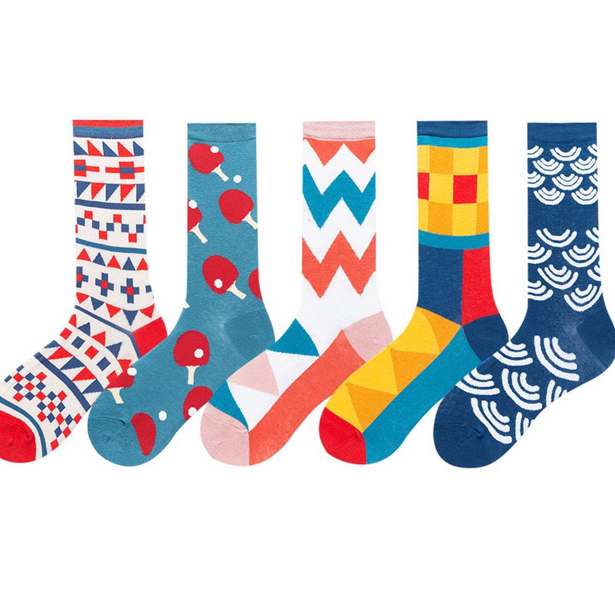 CWMS02739_WOMEN THIN CREW SOCKS CUTE BREATHABLE TRENDY