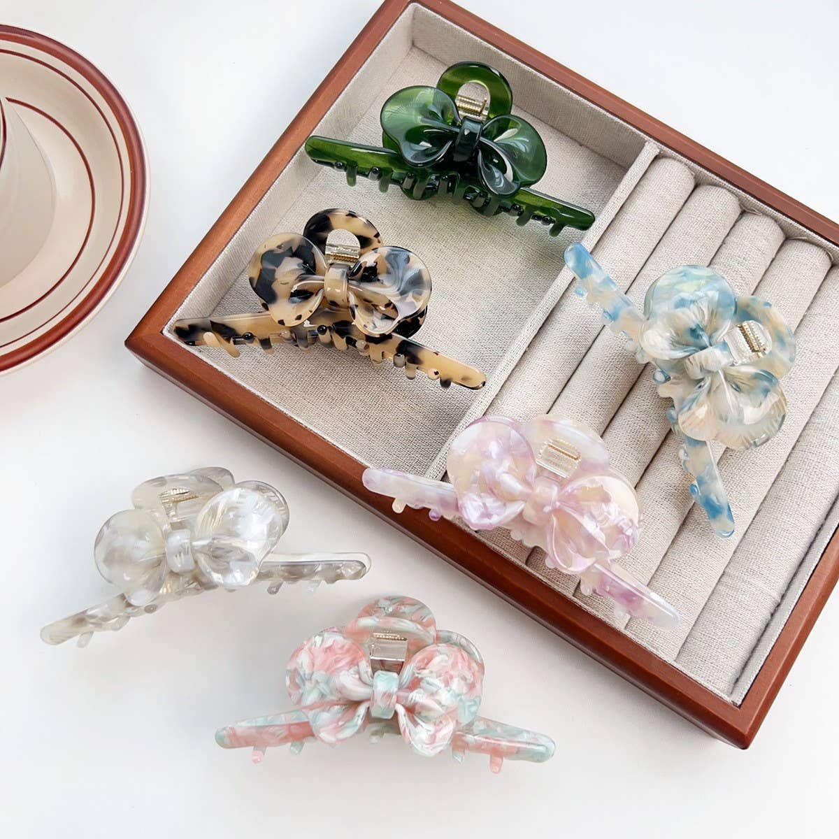 AESTHETIC AND HIGH-END SWEET BOW HAIRPIN_CWAHA1587