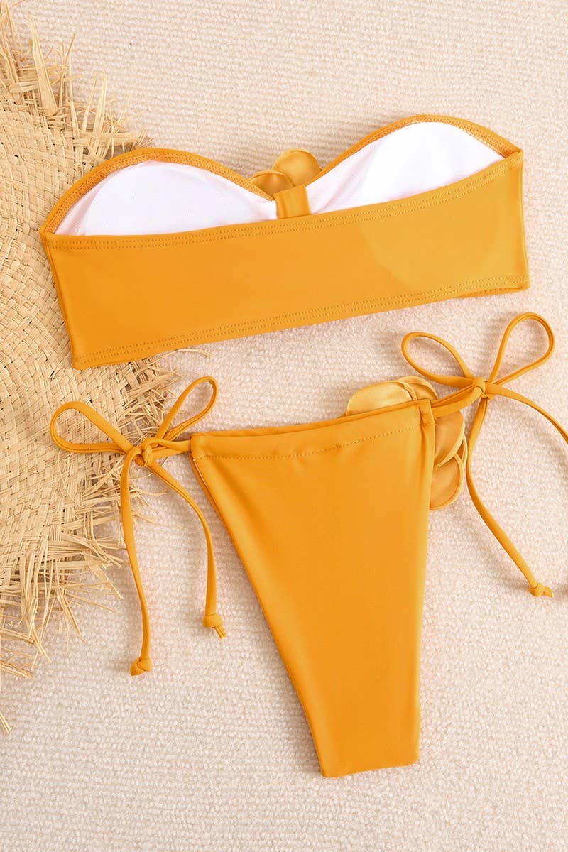 CWMW0872_THREE-DIMENSIONAL FLOWER TWO-PIECE SWIMSUIT