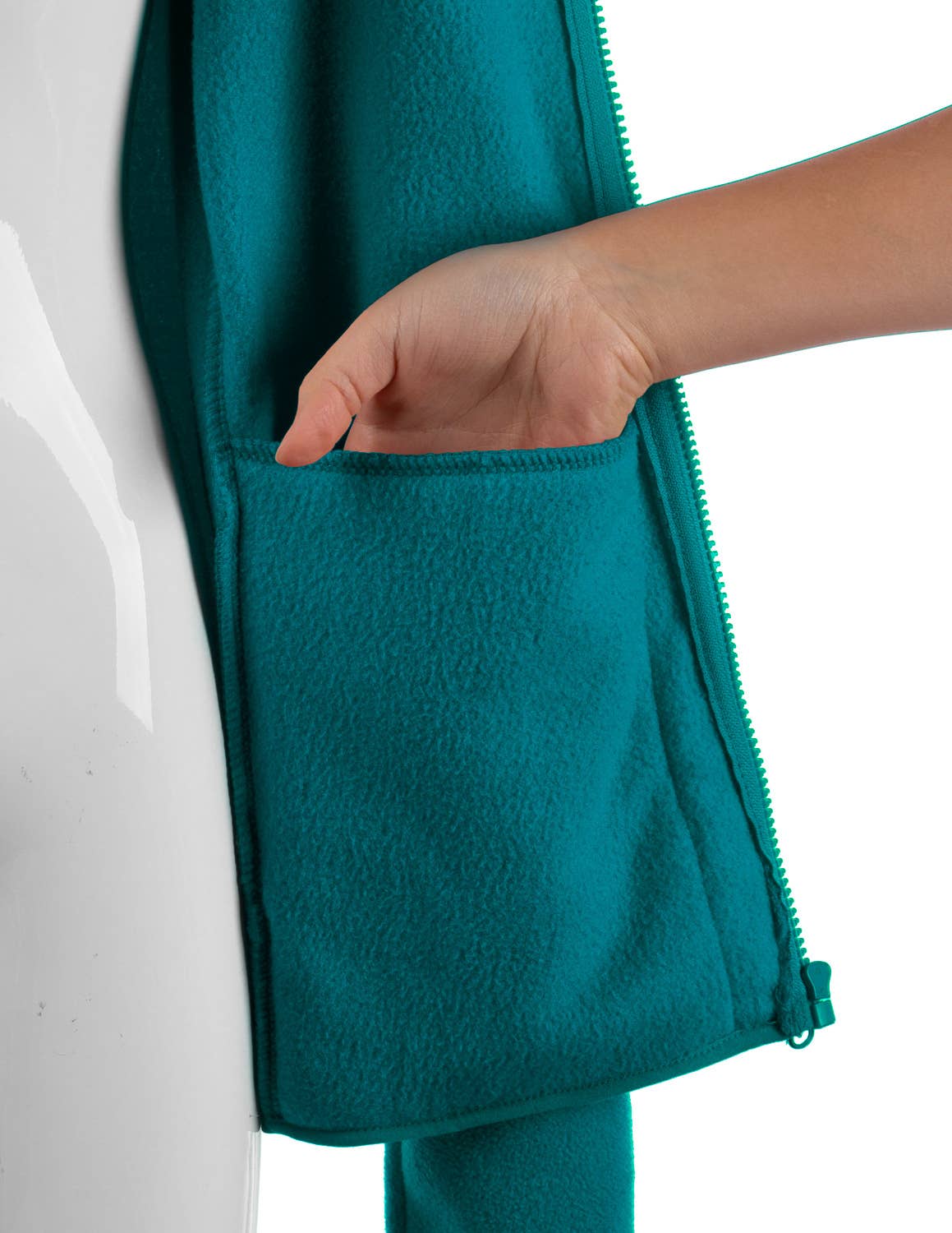 CWOJA693_Long Sleeve Full-Zip Thermal Basic Fleece Jacket