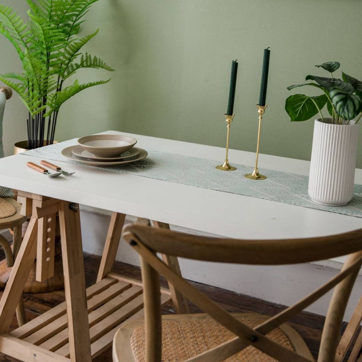 GEOMETRIC TASSEL FASHION LONG TABLECLOTH