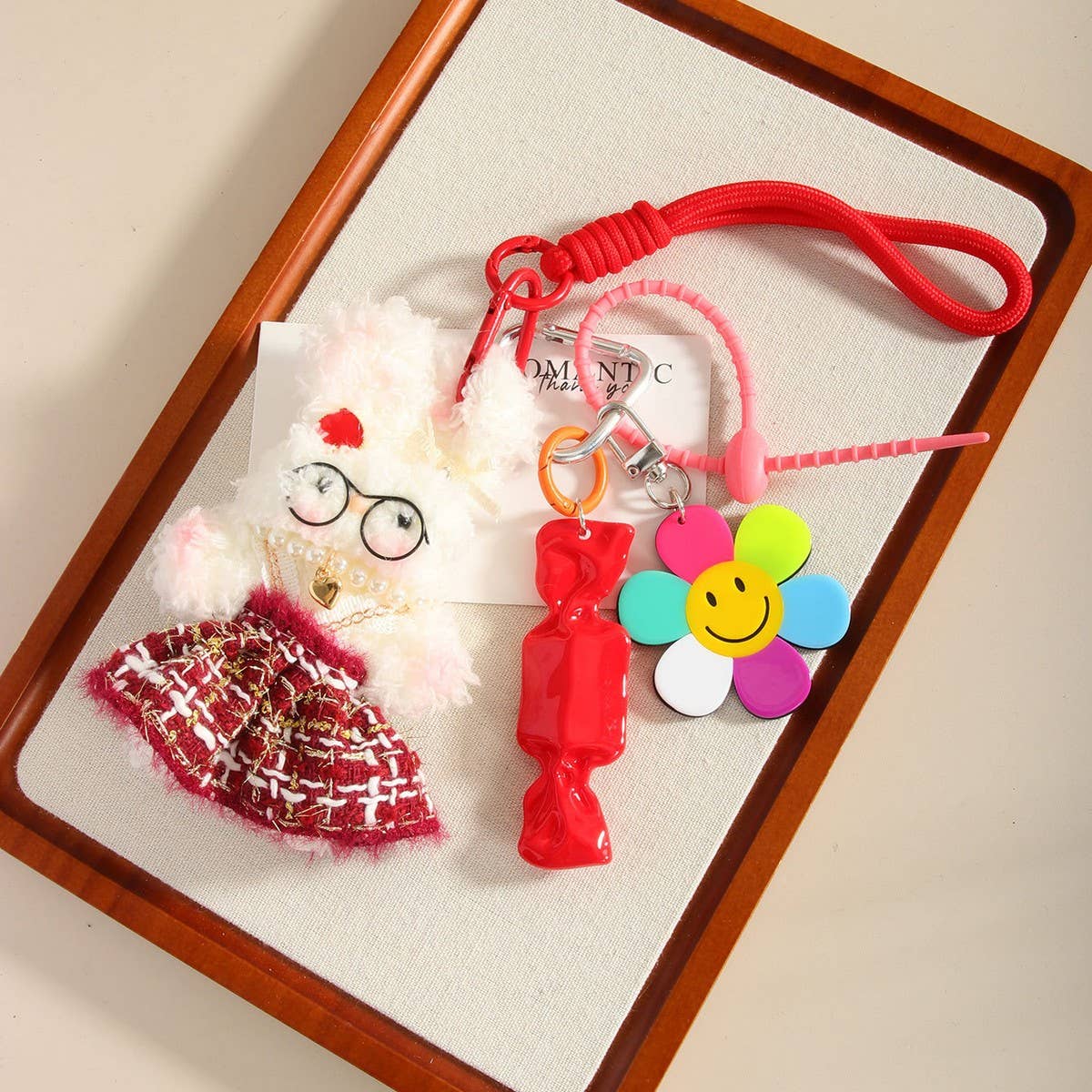 Cute Twist Stick Rabbit Keychain for Stress Relief