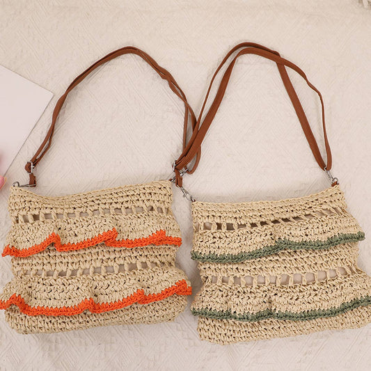 COLORFUL CROSSBODY LACE BEACH STRAW BAG_CWAB1885