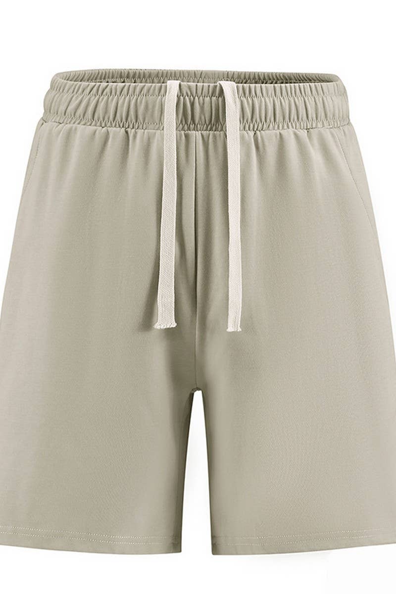 CWBSP0612_MEN'S SOLID DRAWSTRING QUICK DRY SHORTS