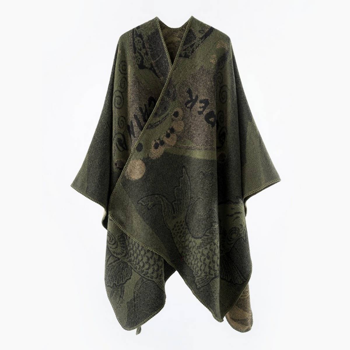 SMALL NEW FASHION FISH PATTERN WARM SHAWL_CWMM2100