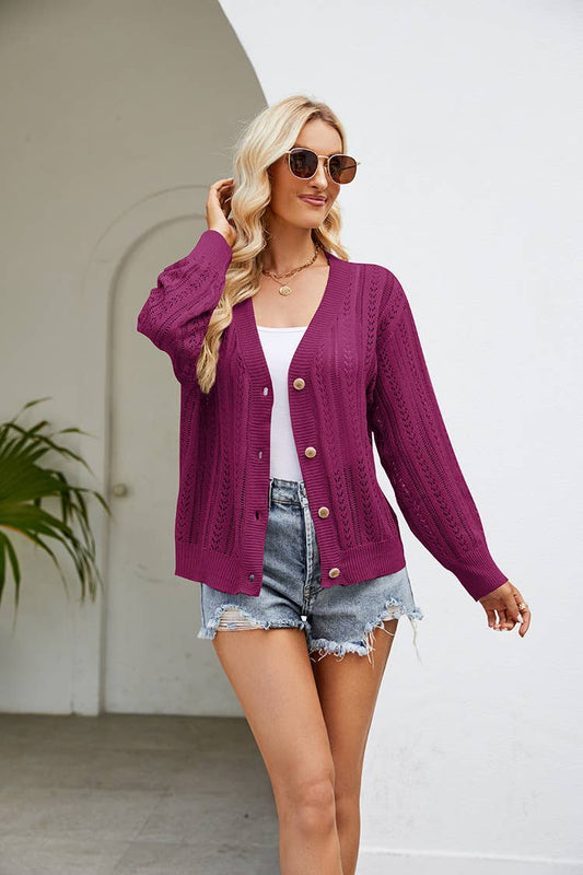 STYLISH BUCKLE KNIT SWEATER OVER THE TOP