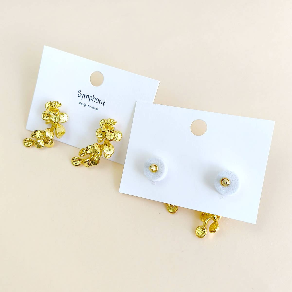 LEAF TASSEL FLOWER EARRINGS_CWAJE2045