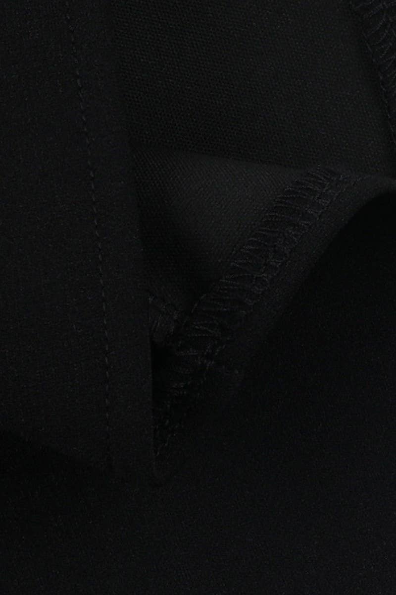 CWDTD0396_TEMPERAMENT SLIM OFFSHOULDER CONTRAST COLOR DRESS