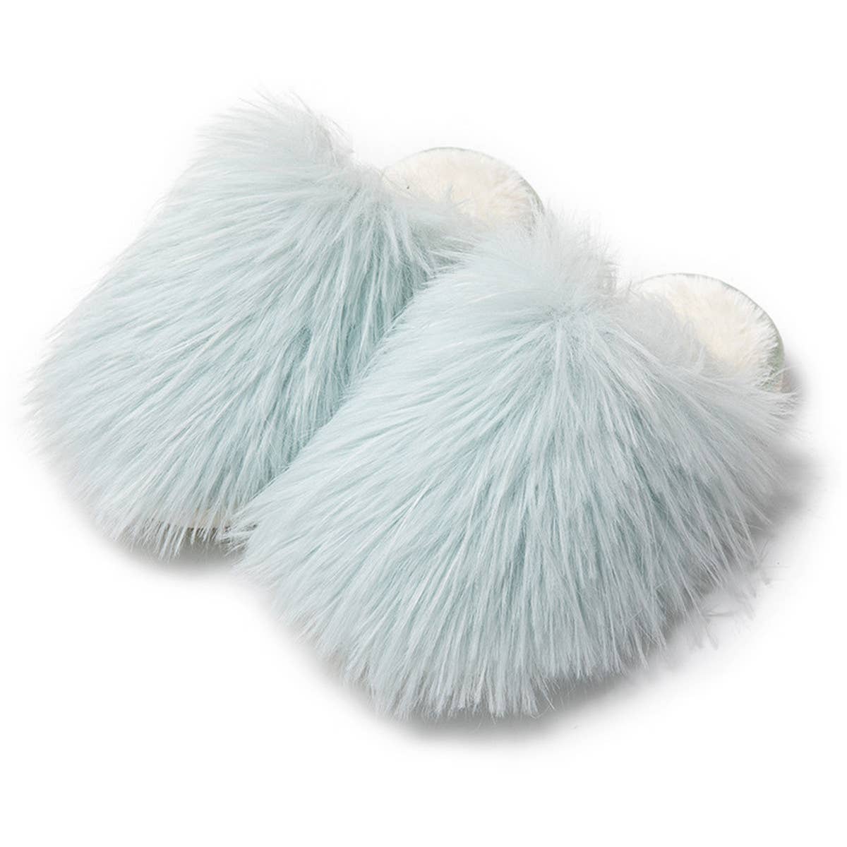 HOME FUR CAP TOE CANDY COLOR COTTON SLIPPERS