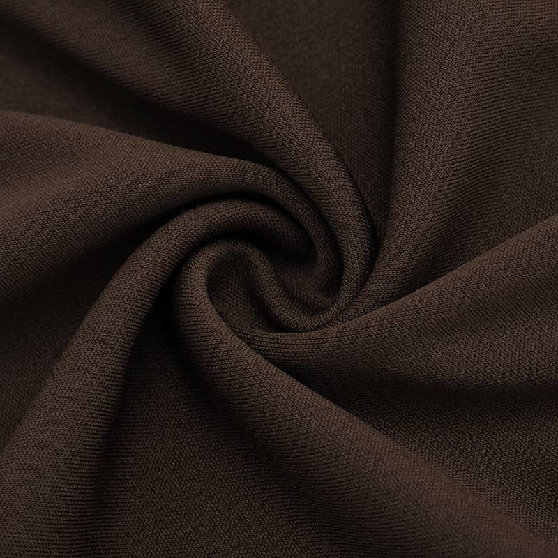 Round-neck straight-leg tie long pants set