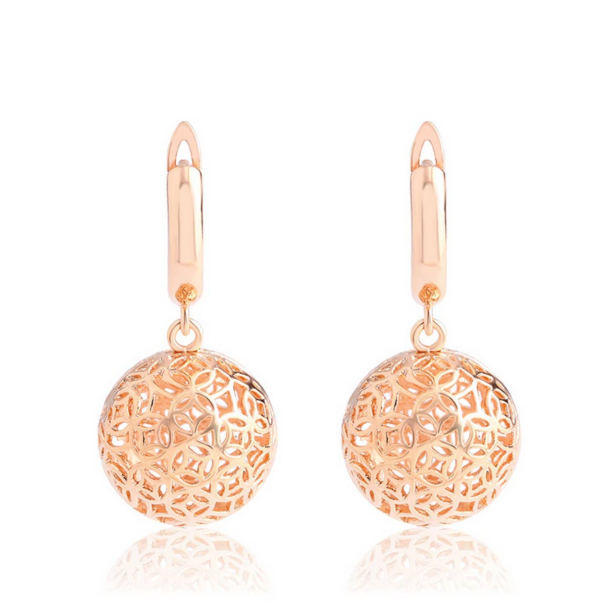 HOLLOW ROUND EARRINGS