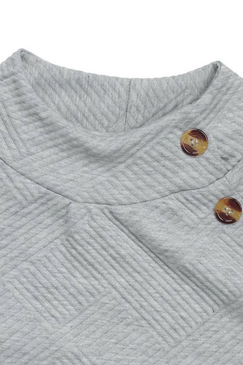 CWDSD7279_AUTUMN CASUAL MID-LENGTH BUTTON SWEATER DRESS