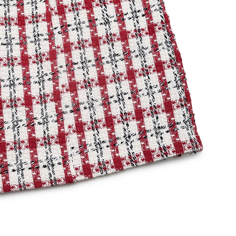 Short and fashionable checkered halter dress