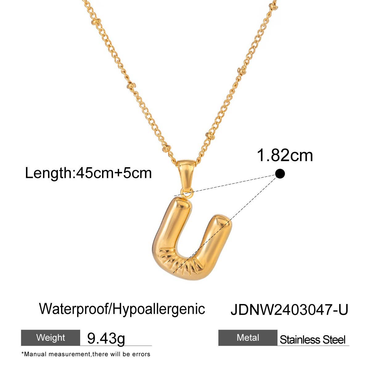 NICHE ALL-MATCH TEMPERAMENT GLOSSY LETTER NECKLACE_CWAJE1893