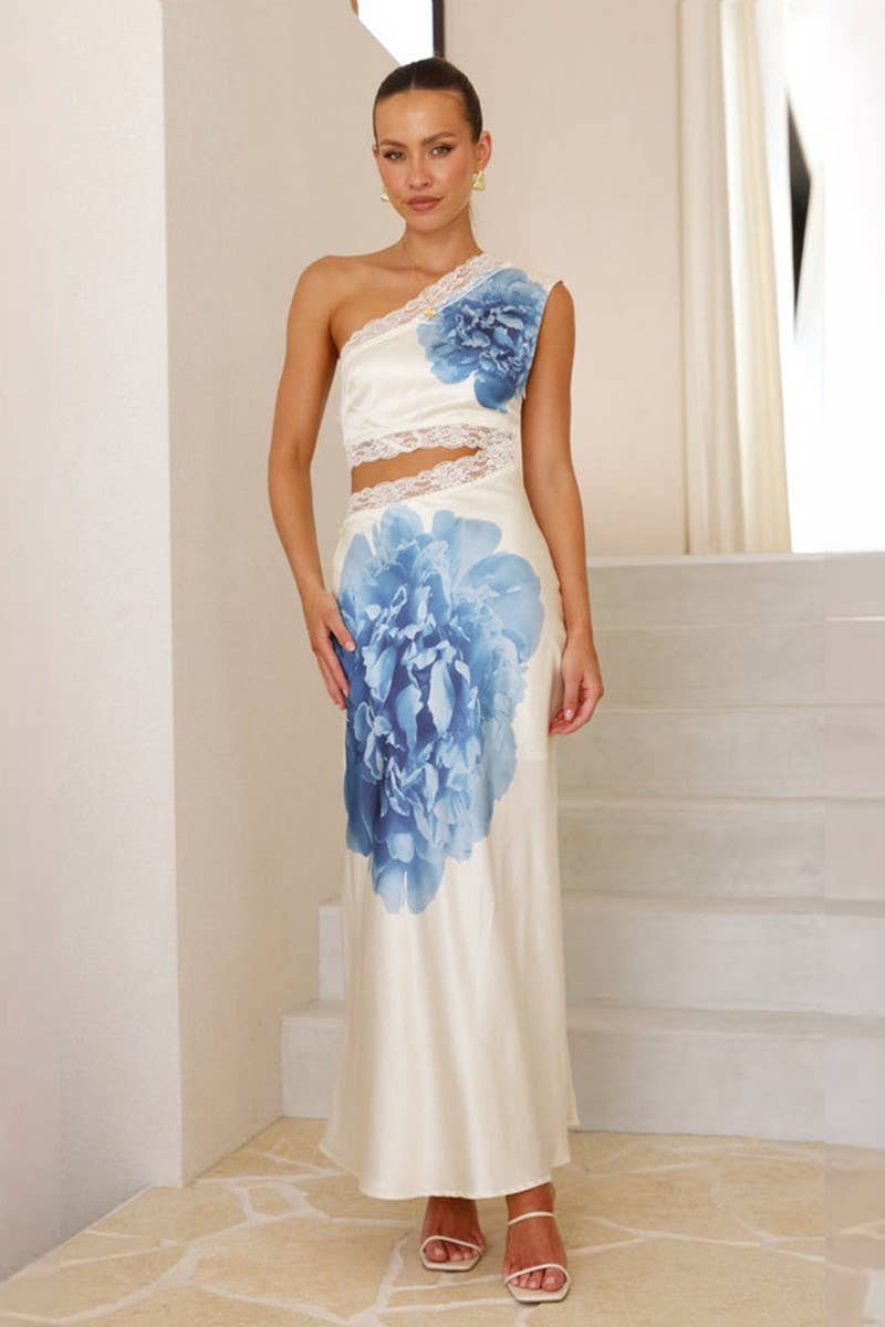 CWDMD5564_SOLID PRINTED STRAPLESS BOHO MAXI DRESS