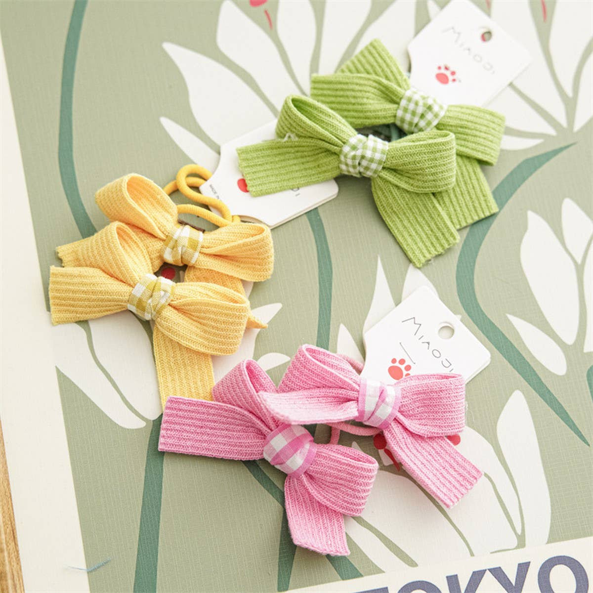 CANDY COLOR CUTE BOW CHILDREN'S HAIR TIES_CWAHA1117