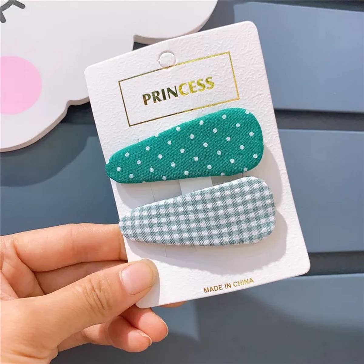 CHILDREN'S SOLID COLOR POLKA DOT PLAID HAIRPIN