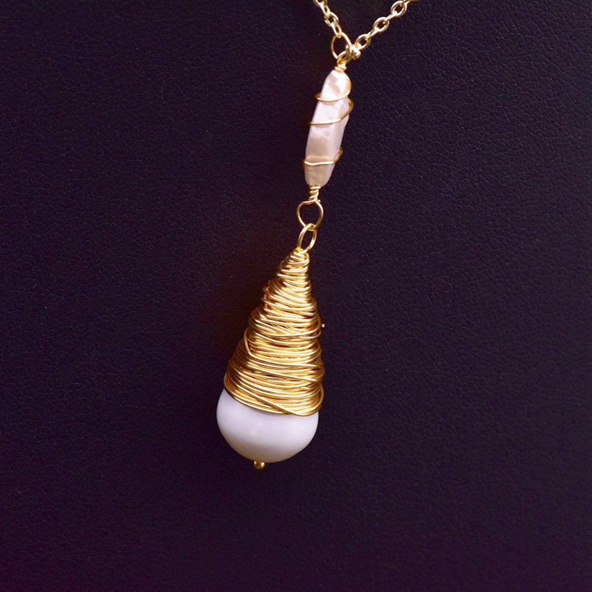 HIGH-END VINTAGE DIAMOND PEARL NECKLACE FOR WOMEN