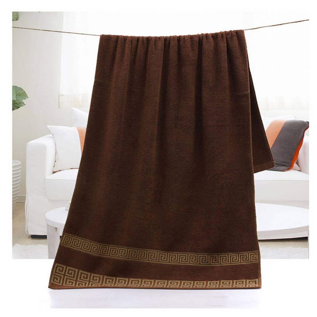 MAZE PATTERN THICK COTTON TOWEL BATH TOWEL