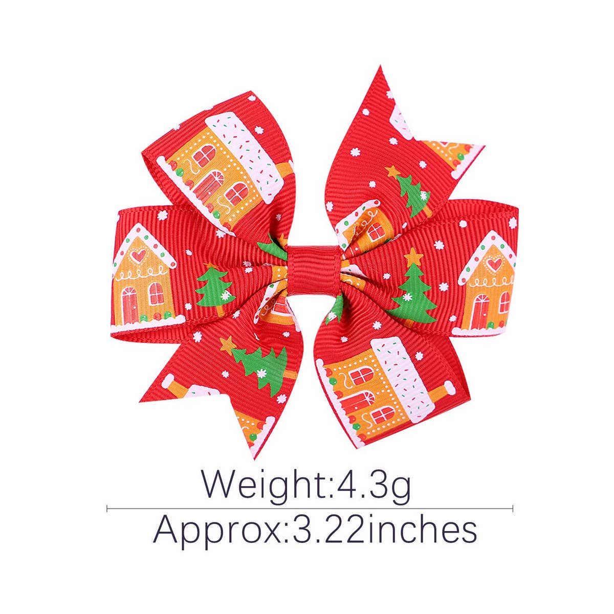 CHILDREN'S CHRISTMAS SNOWMAN PRINT BOW HAIR CLIP