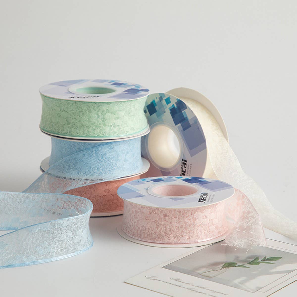 WATER RIPPLE HOLLOW JACQUARD EMBROIDERY RIBBON