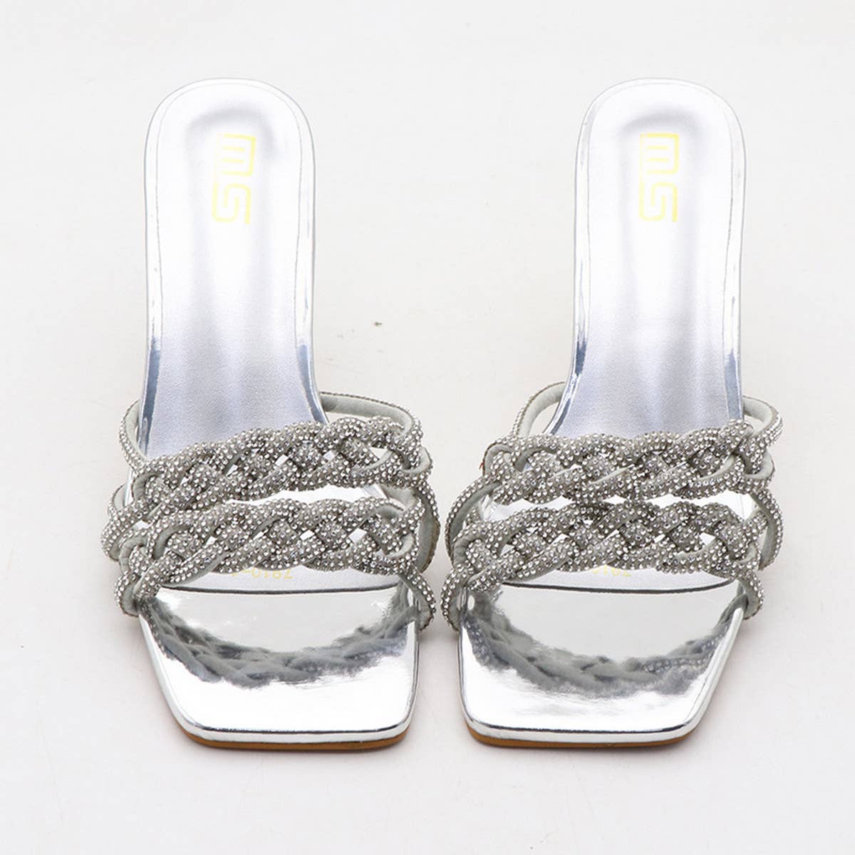 SIMPLE SOLID COLOR LARGE SIZE POINTED TOE SANDALS_CWSHS0581