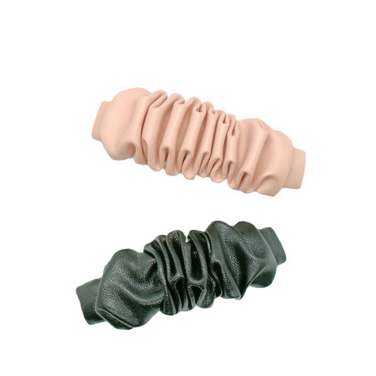Minimalist Ruched PU Leather Top Hair Clip