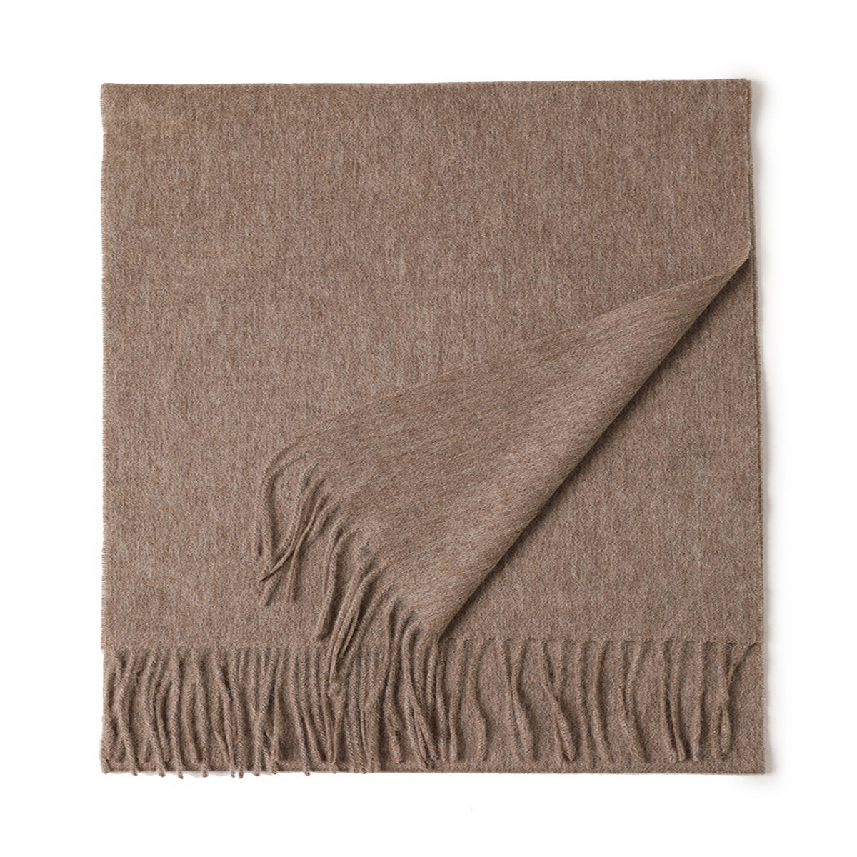 Unisex Wool Scarf ? Soft Solid Color with Tassels