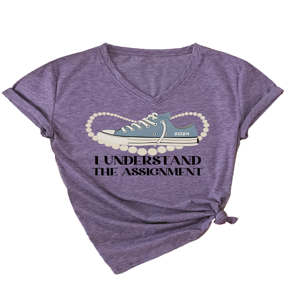 Women's Casual Tee ? Assignment Graphic Print