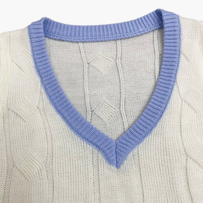 Knitted crop top sweater high waist skirt set