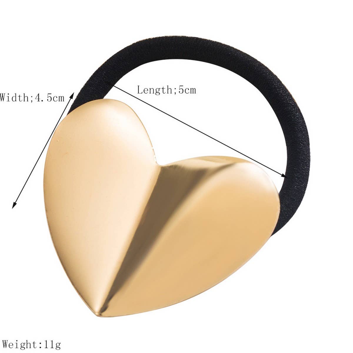 Sweetheart Metallic Elastic Hair Tie