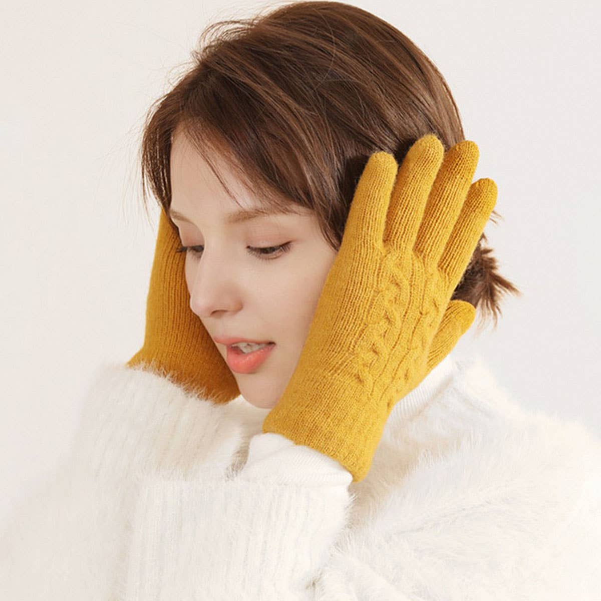 WINTER WOMEN'S WARM TOUCH SCREEN KNITTED GLOVES