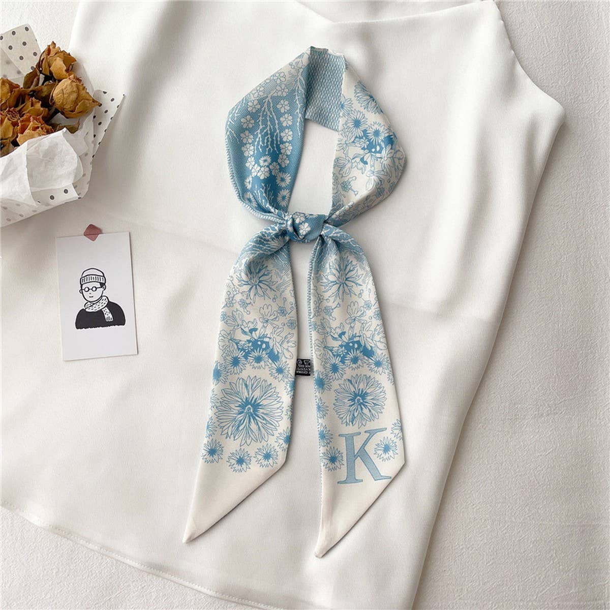 LETTER CREATIVE DOUBLE-LAYER HAIRBAND HEAD SCARF