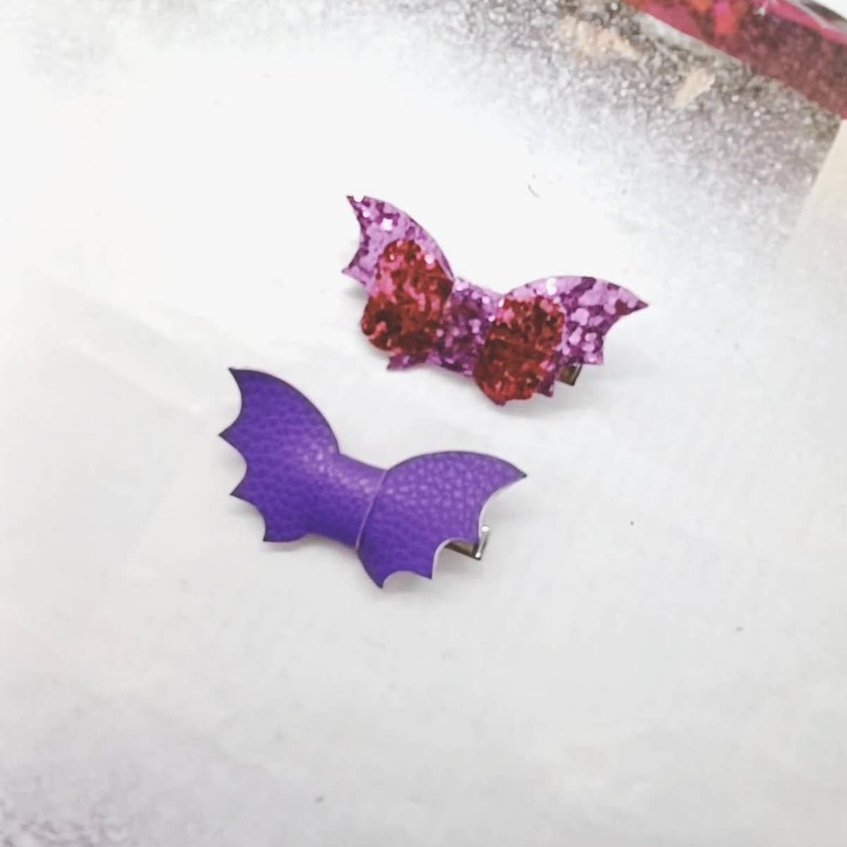 Halloween Cute PU Bat Duck Clip for Kids