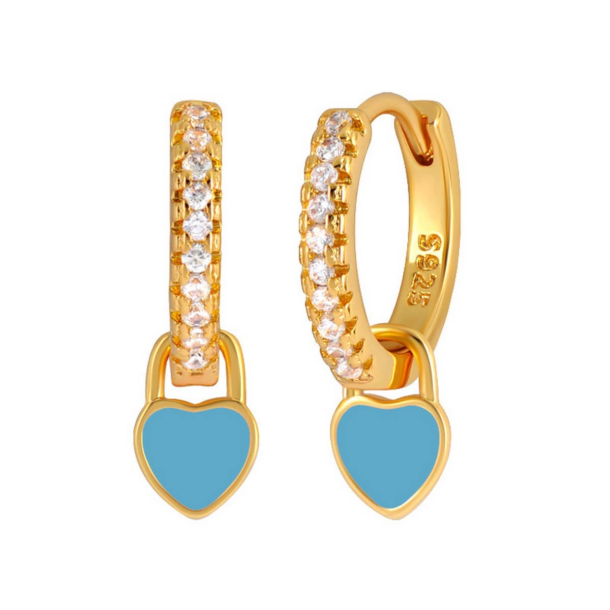 NEW SIMPLE MULTI-COLOR LOVE GEOMETRIC EARRINGS