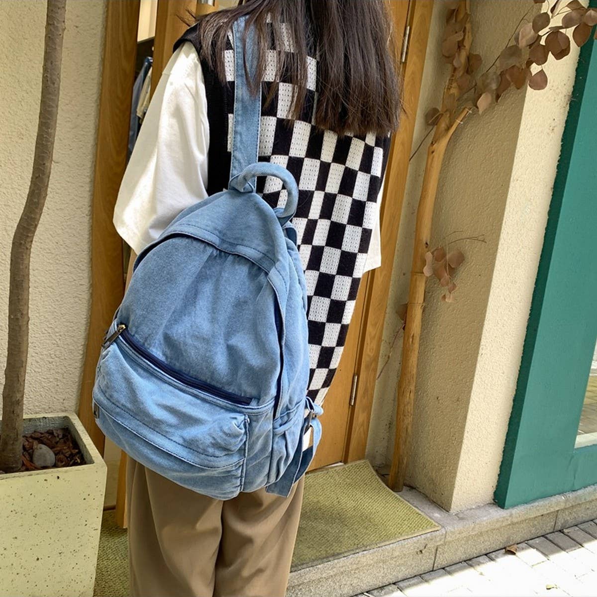 VINTAGE VERSATILE CANVAS BACKPACK,SHOULDER BAG_CWAB2208